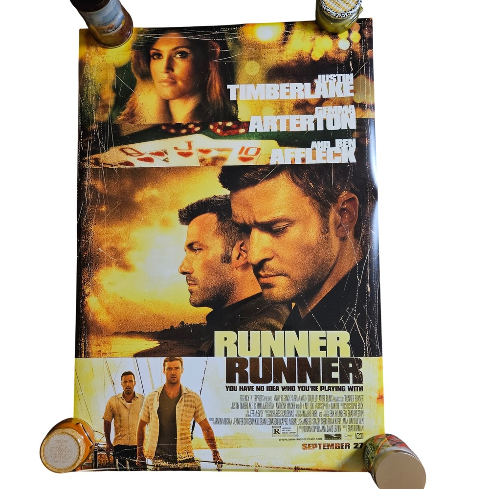 Runner Runner 2013 Original Movie Poster 27x40 Ben Affleck Justin Timberlake D/S